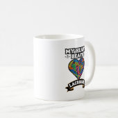 ラクロスハートスティックパッションスポーツラブゲーム コーヒーマグカップ (正面右)