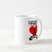 ラクロスハート女子プレーヤースポーツパッションラブ コーヒーマグカップ (正面右)