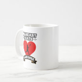 ラクロスハート女子プレーヤースポーツパッションラブ コーヒーマグカップ (正面左)