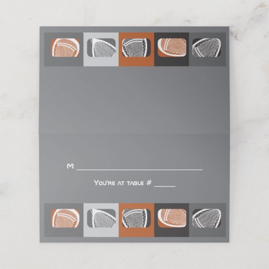 ラクロスバーバルミツワーシーティングテーブルエスコートカード プレイスカード (外部開封)