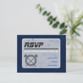 ラクロスバーバルミツワー招待状返信カード 招待状 (スタンド正面)