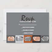 ラクロスバー(ユダヤ教の)バル・ミツバー招待状返信カード 招待状 (正面)