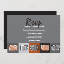 ラクロスバー（ユダヤ教の）バル・ミツバー招待状返信カード