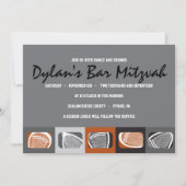 ラクロスバー（ユダヤ教の）バル・ミツバー招待状 招待状 (正面)