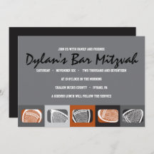 ラクロスバー（ユダヤ教の）バル・ミツバー招待状