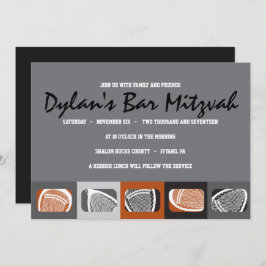 ラクロスバー(ユダヤ教の)バル・ミツバー招待状 招待状