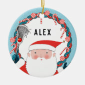 ラクロスパーソナライズされたキープサセラミックオーナメント セラミックオーナメント (正面)