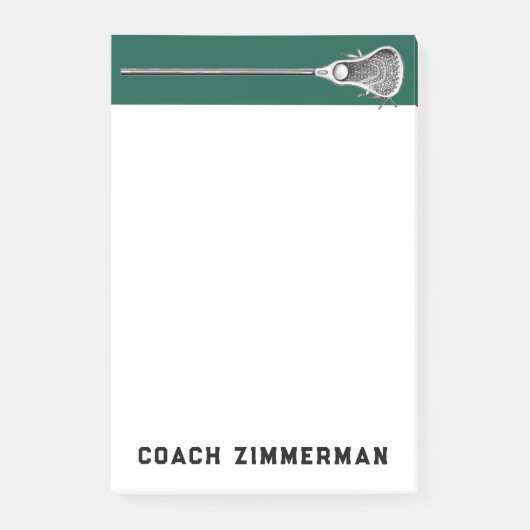 ラクロスパーソナライズされたギフトのメモ ポストイット (正面)