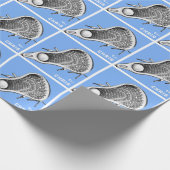 ラクロスパーソナライズされたギフト包装紙 ラッピングペーパー (角)