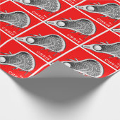 ラクロスパーソナライズされたギフト包装紙 ラッピングペーパー (角)