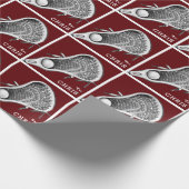 ラクロスパーソナライズされたギフト包装紙 ラッピングペーパー (角)