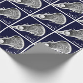 ラクロスパーソナライズされたギフト包装紙 ラッピングペーパー (角)