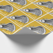 ラクロスパーソナライズされたギフト包装紙 ラッピングペーパー (角)