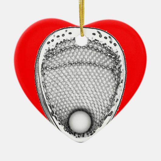 ラクロスパーソナライズされたゴアリーコレクタブル セラミックオーナメント (正面)