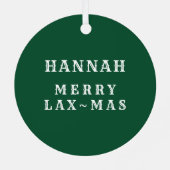 ラクロスパーソナライズされたゴアリーセラミックオーナメント メタルオーナメント (裏面)