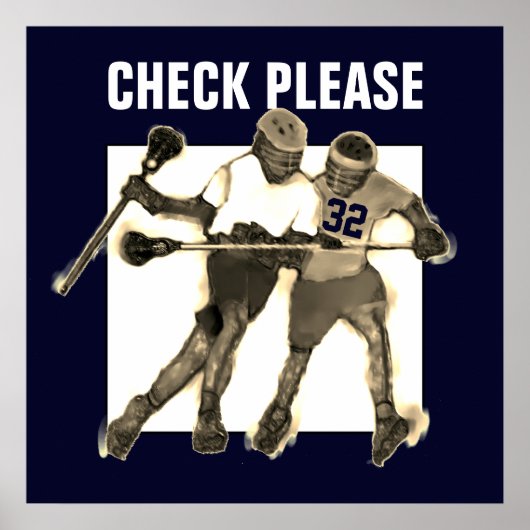 ラクロスパーソナライズされたデコール ポスター (正面)