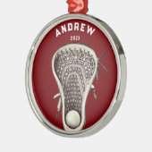 ラクロスパーソナライズされたプレイヤー2023収集可能 メタルオーナメント (左)