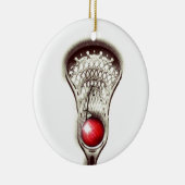 ラクロスパーソナライズされたホリデーギフト セラミックオーナメント (右)
