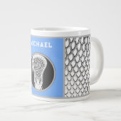 ラクロスパーソナライズされた収集可能な巨大コーヒーマグ ジャンボコーヒーマグカップ (正面右)