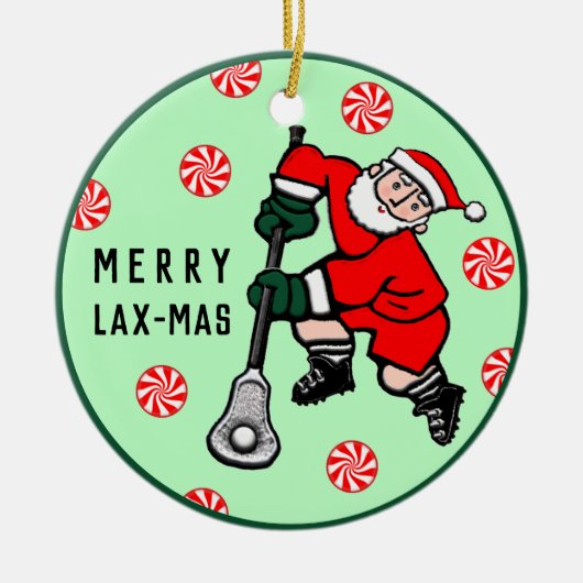 ラクロスパーソナライズされた収集可能 セラミックオーナメント (正面)