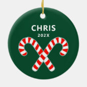 ラクロスパーソナライズされた収集可能 セラミックオーナメント (裏面)