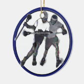 ラクロスパーソナライズされた収集可能 セラミックオーナメント (左)