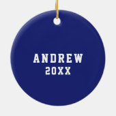 ラクロスパーソナライズされた収集可能 セラミックオーナメント (裏面)