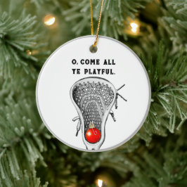 ラクロスパーソナライズされた記念 セラミックオーナメント