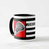 ラクロスパーソナライズされた記念 マグカップ (正面左)