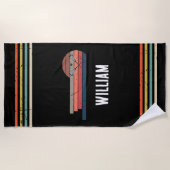 ラクロスパーソナライズされた ビーチタオル (正面)