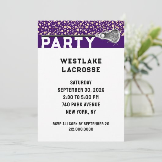 ラクロスパーティの招待状 招待状 (スタンド正面)
