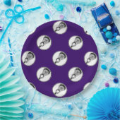 ラクロスパーティー紫 ペーパープレート (パーティー)