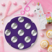 ラクロスパーティー紫 ペーパープレート (パーティー)