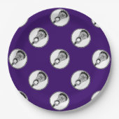 ラクロスパーティー紫 ペーパープレート (正面)