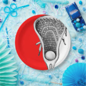 ラクロスパーティー赤 ペーパープレート (パーティー)