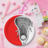 ラクロスパーティー赤 ペーパープレート (パーティー)