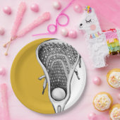 ラクロスパーティー金ゴールド ペーパープレート (パーティー)