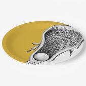 ラクロスパーティー金ゴールド ペーパープレート (アングル)