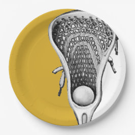 ラクロスパーティー金ゴールド ペーパープレート