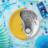 ラクロスパーティー黄 ペーパープレート (パーティー)