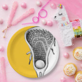 ラクロスパーティー黄 ペーパープレート (パーティー)