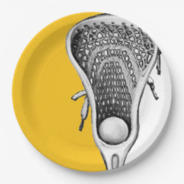 ラクロスパーティー黄 ペーパープレート