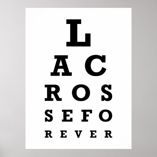 ラクロスフォーエバープリント – 大 ポスター (正面)