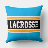 ラクロスブライトスカイブルーブラックアスレチックストライプ クッション (裏面)