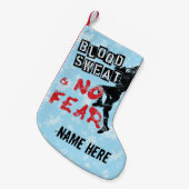 ラクロスブラッドスウェットNo fearクリスマスストッキング スモールクリスマスストッキング (正面 (吊り時))