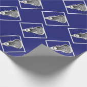 ラクロスブルーギフト包装紙 ラッピングペーパー (角)