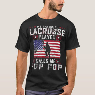 ラクロスプレイヤーお気に入りのから電話を受け取ポップ・アートのるポップ・アートの Tシャツ