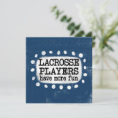 ラクロスプレイヤーにより多くのおもしろいグリーティングカード カード (スタンド正面)