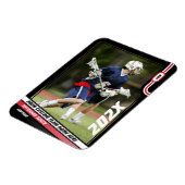 ラクロスプレイヤーのトレーディングカード(黒い赤) マグネット (左側)