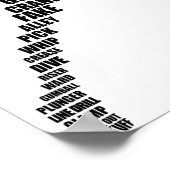 ラクロスプレイヤータイポグラフィポスター ポスター (角)